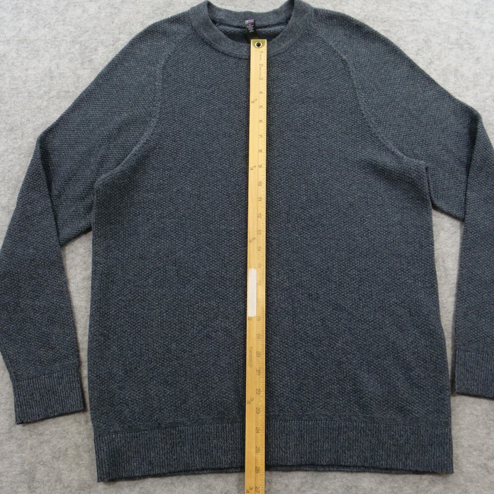 Lululemon Textured Knit Crewneck Sweater Mens Medium Heathered Black LM3DQBS - Picture 8 of 13